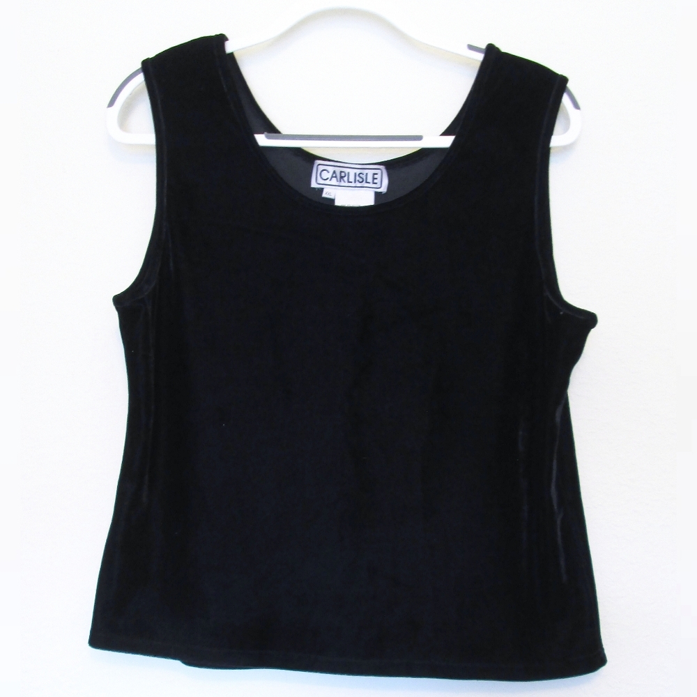 Black Velvet Sleeveless Top